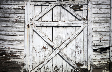 aged old wooden barn door