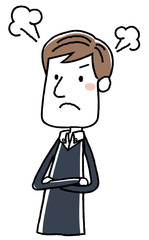 若い男性：怒る
