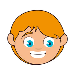 boy face smiling smile male kid child cartoon vector illustration isolated 