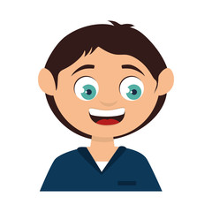 boy face smiling smile male kid child cartoon vector illustration isolated 