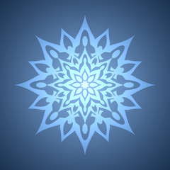 Abstract blue background.Abstract flower.Ornament Pattern.Decorative element.