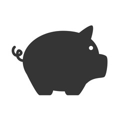pig money piggy bank economy animal toy vector illustration isolated