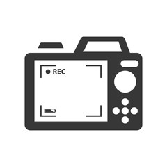 camera digital photography lens shutter modern technology photo vector illustration isolated