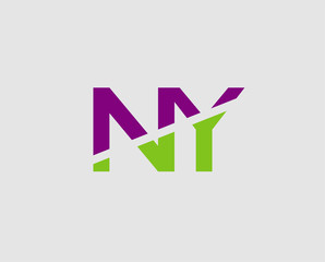 Letter N and Y monogram logo
