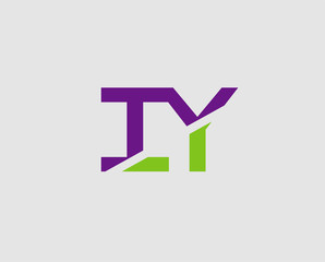 Letter i and Y monogram logo
