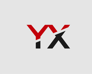 Abstract letter YX logo design template. Vector letter logo 

