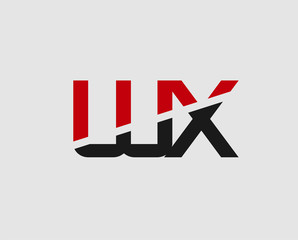 Abstract letter WX logo design template. Vector letter logo 
