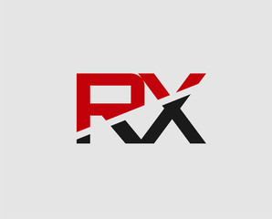 Abstract letter RX logo design template. Vector letter logo 
