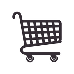 Fototapeta na wymiar cart shopping supermarket market carrying store vector illustration isolated
