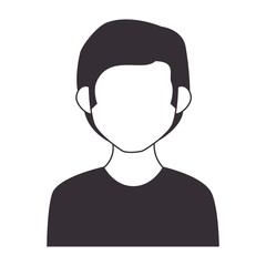 man male guy boy face human person silhouette vector illustration isolated