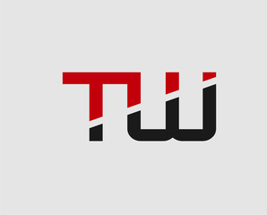 TW company linked letter logo icon
