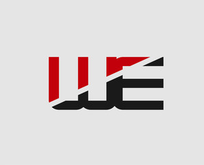 Fototapeta na wymiar WE initial company group logo 