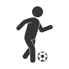 Fototapeta na wymiar man soccer football play ball sport move vector illustration isolated