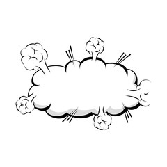 talk bubble cartoon speak burst comic box vector illustration isolated