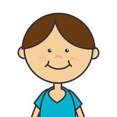 boy face smiling smile male kid child cartoon vector illustration isolated