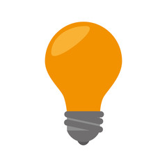 bulb bright electricity light invention yellow ecology power vector illustration isolated