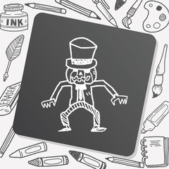 pumpkin monster doodle