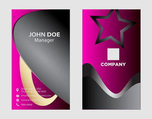 Vector business card set, elements for design
