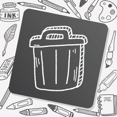 trash can doodle drawing