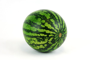 single watermelon on white background