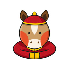 Horse Chinese Happy New Year Vector Illustration
