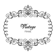 Vintage calligraphy frame