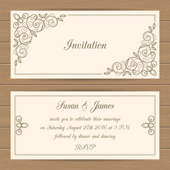 Vintage invitation template