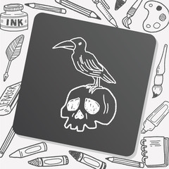 skull doodle
