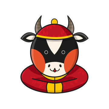 Ox Chinese Happy New Year Vector Illustration