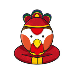Rooster Chinese Happy New Year Vector Illustration