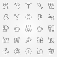 Cafe and bar icons