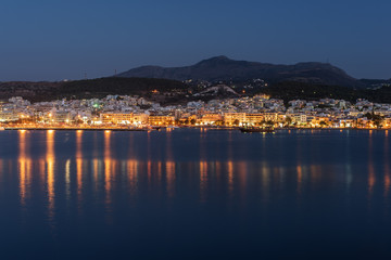 Rethymno, Crete, Greece: downtown at night