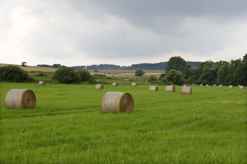 Storm summer country Lanscape in south Bohemia