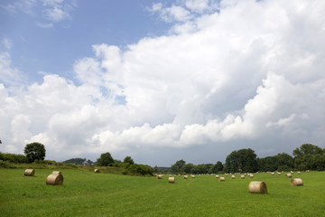 Storm summer country Lanscape in south Bohemia