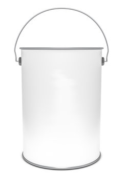 a white paint bucket