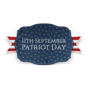 Patriot Day - 11th September Banner with Ribbon