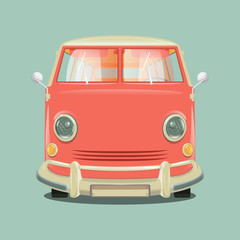 Minibus cartoon colorful vector illustration © Oleksandr Pokusai