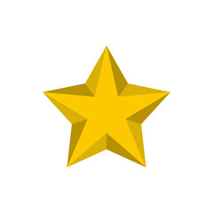 Flat golden star icon. Universal golden star icon to use for web and mobile UI isolated vector illustration