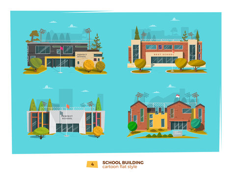 Four school building