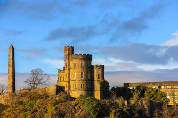 Roman site on top of Calton hill situated in the centre of Edinburgh Scotland.