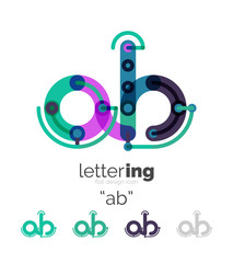 Letter logo line concept