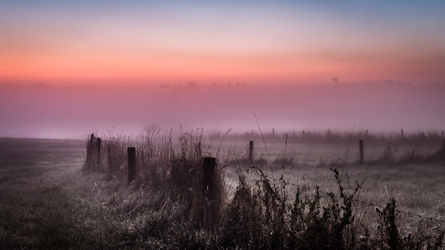 red sunrise