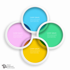 Business Chart Graphic #4-Step, Color glass 