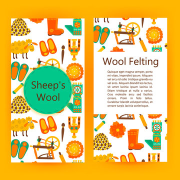 Handmade wool products brochure template