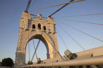 Naklejka premium Penjat Suspension Bridge, Amposta