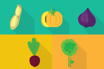 Vegetables Icon Set