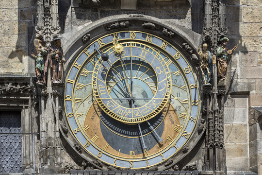 Astronomical Dial Of Astronomical Clock of Prague, Czech Republic