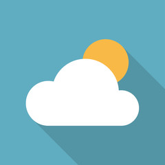 Cloud wheater icon flat illustration