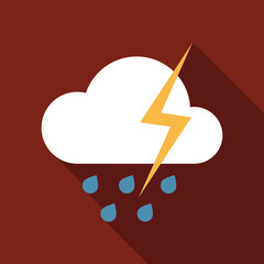 Cloud wheater icon flat illustration