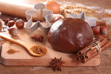 ginger cookie dough with spice